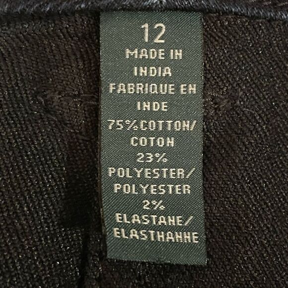 Lauren Ralph Lauren dark denim skirt condition size 12 cotton polyester western - Picture 13 of 15